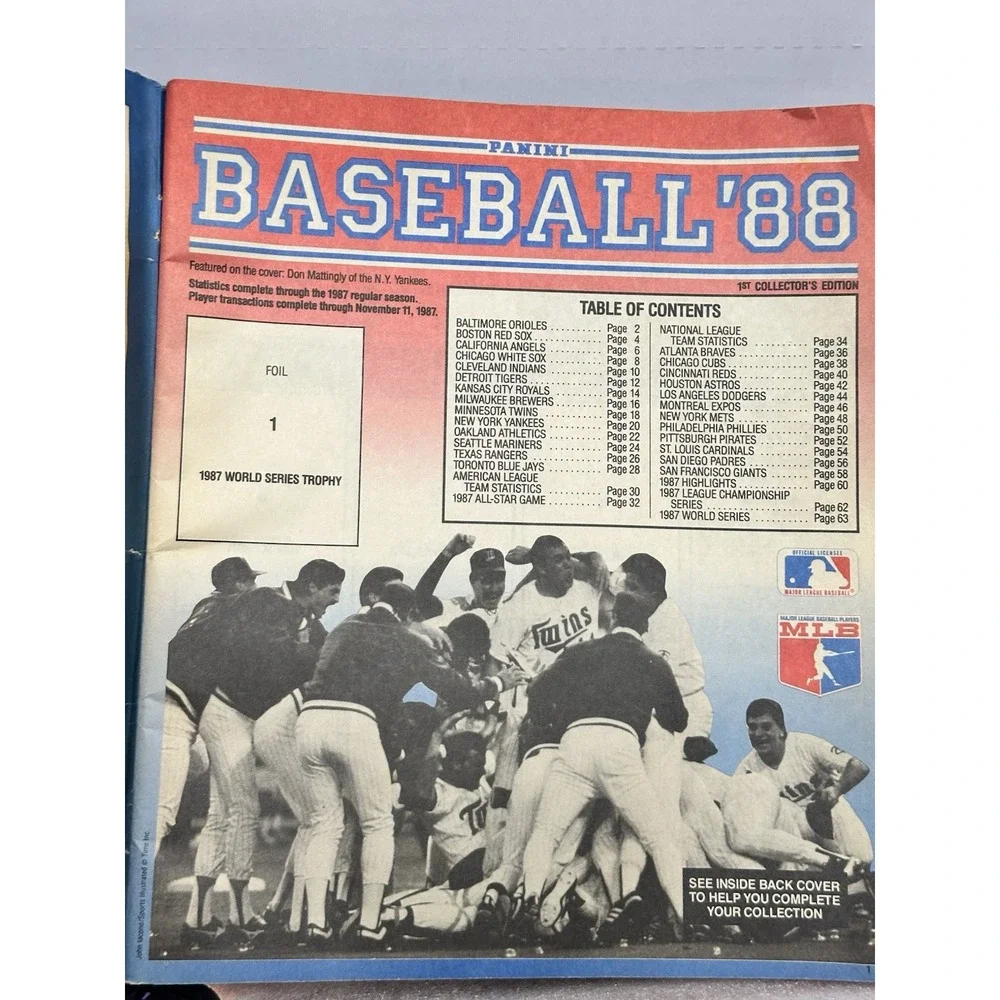 Panini Baseball Sticker Album‎ - 1988 Edition - No Stickers - AUTHENTIC
